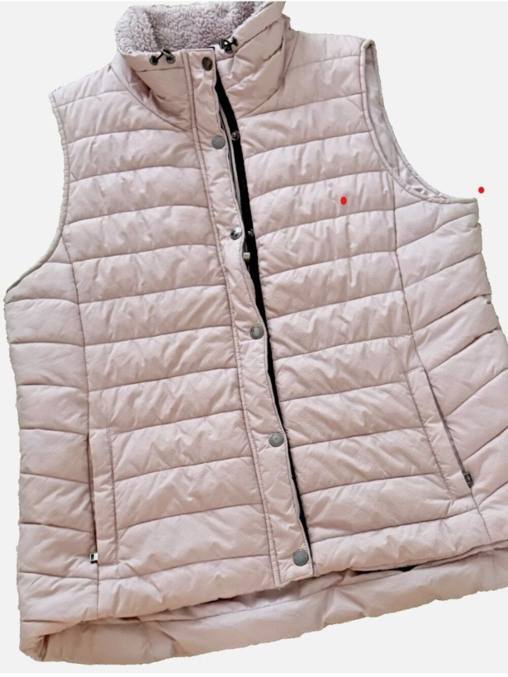 Women's L Calvin Klein Performance Repel Vest Down Puffer Quilted Zip UP Collar